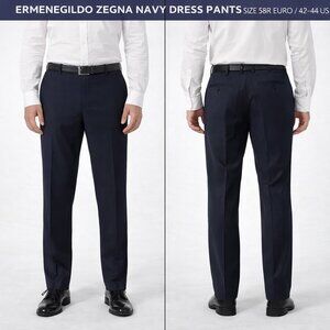Ermenegildo Zegna Navy Dress Pants Size 58R Euro / 42-44 US